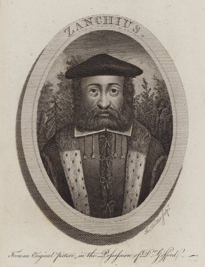 Girolamo Zanchi, clérigo de la Reforma Protestante italiana (grabado) de Thomas Trotter