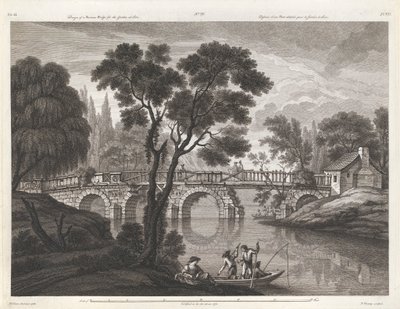 Diseño de un puente ruinoso para el jardín de Sión de Thomas Vivares