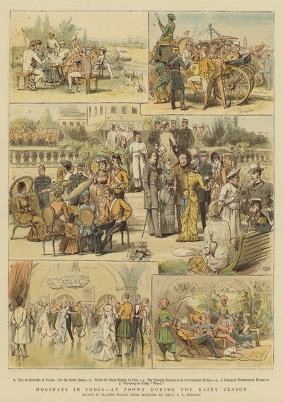 Vacaciones en India, en Poona durante la temporada de lluvias de Thomas Walter Wilson