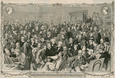 Los miembros del Instituto de Acuarelistas (grabado) de Thomas Walter Wilson