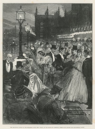 La recepción dada por la esposa del Portavoz, la Sra. Gully, en la Cámara de los Comunes de Thomas Walter Wilson
