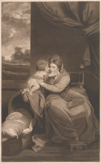 Elizabeth Lady Melbourne con su hijo, el Honorable. Peniston Lamb de Thomas Watson
