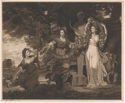 Retrato de Barbara Beresford, Elizabeth Gardiner y Anne Townshend como las Tres Gracias de Thomas Watson
