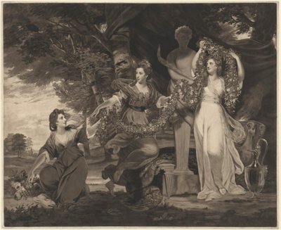Un sacrificio a Hymen (Tres hijas de Sir William Montgomery) de Thomas Watson after Sir Joshua Reynolds