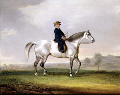 El Maestro Edward Humphries en su Pony Gris de Thomas Weaver