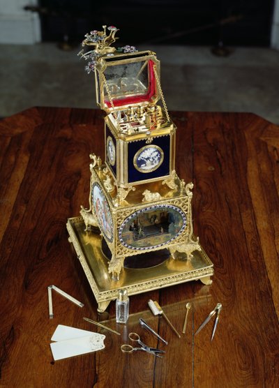 Autómata musical, neceser y reloj, por Thomas Weekes, c.1800 de Thomas Weekes
