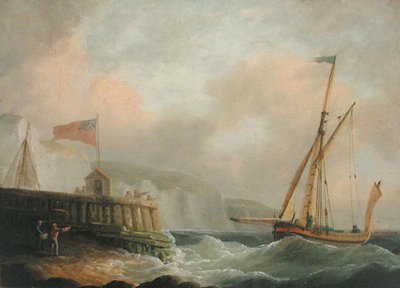 Cúter entrando en el puerto de Thomas Whitcombe