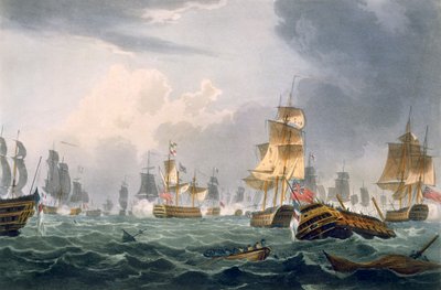 Victoria de Lord Howe, 1 de junio de 1794, grabado por Thomas Sutherland para 
