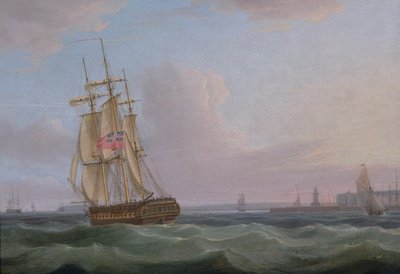 Embarcaciones frente a Dover, c.1760 de Thomas Whitcombe