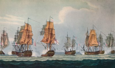 Acción de Strachan frente a Ferrol, c1806 de Thomas Whitcombe
