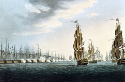 Batalla de Abukir (o Batalla del Nilo, Egipto), 1 de agosto de Thomas Whitcombe