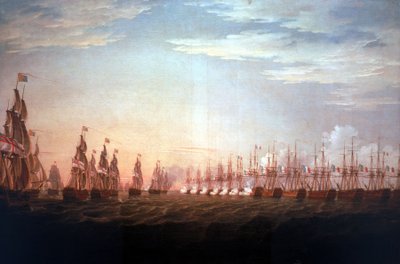 La batalla del Nilo de Thomas Whitcombe