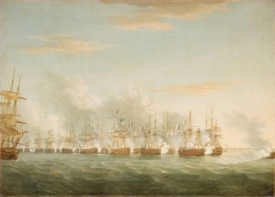 La batalla del Nilo de Thomas Whitcombe