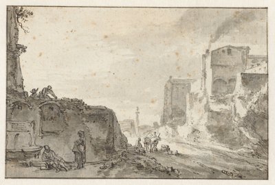 Paisaje urbano italiano de Thomas Wijck
