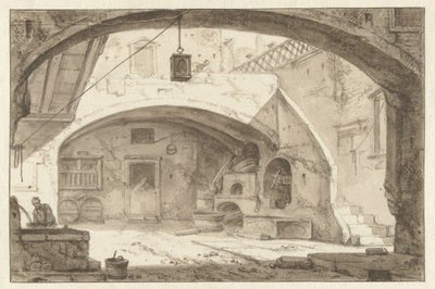 Patio italiano con panadería de Thomas Wijck
