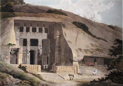 Templo excavado en la isla de Salsette, lámina III de 