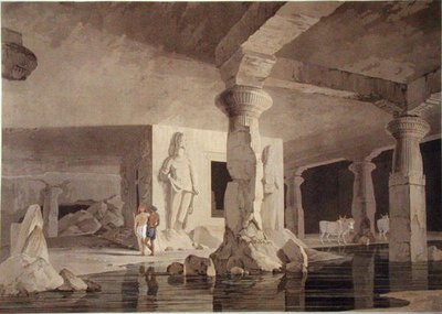 Parte del Templo de Elephanta, lámina VIII de 