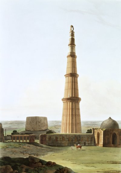 El Qutb Minar, cerca de Delhi de Thomas und William Daniell