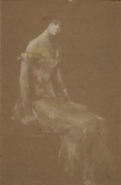Retrato de una dama de rosa #3 de Thomas Wilmer Dewing
