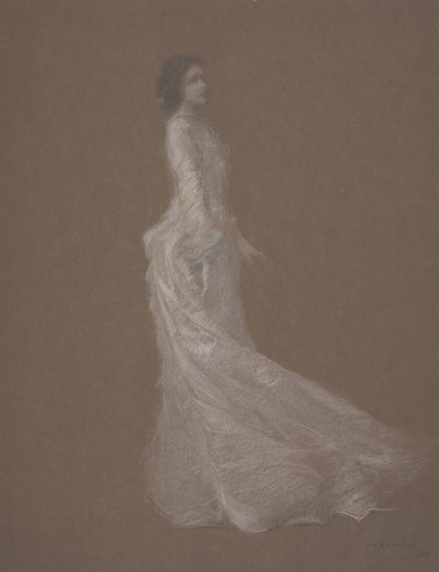 El vestido rosa, c.1894 de Thomas Wilmer Dewing