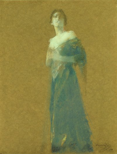 Mujer de azul de Thomas Wilmer Dewing