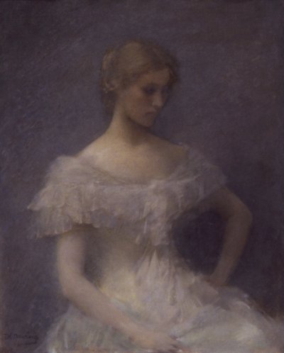 Chica joven sentada de Thomas Wilmer Dewing