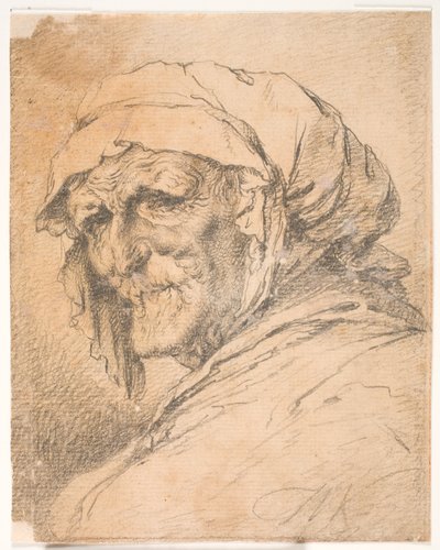 Cabeza de una anciana de Thomas Worlidge