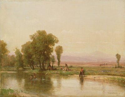 Campamento en el Río Platte, 1865 de Thomas Worthington Whittredge