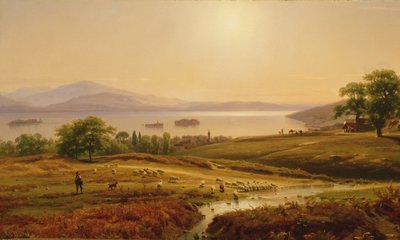 Mañana en el Lago Maggiore, 1860 de Thomas Worthington Whittredge