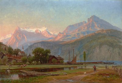 La bahía de Uri, lago de Lucerna 1859 (Óleo sobre lienzo) de Thomas Worthington Whittredge