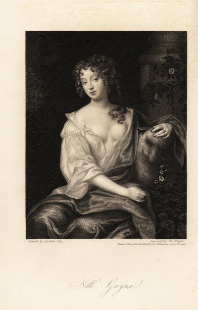 Nell Gwyn, actriz de la Restauración, amante del conde de Rochester, amante durante mucho tiempo del rey Carlos II de Inglaterra de Thomas Wright