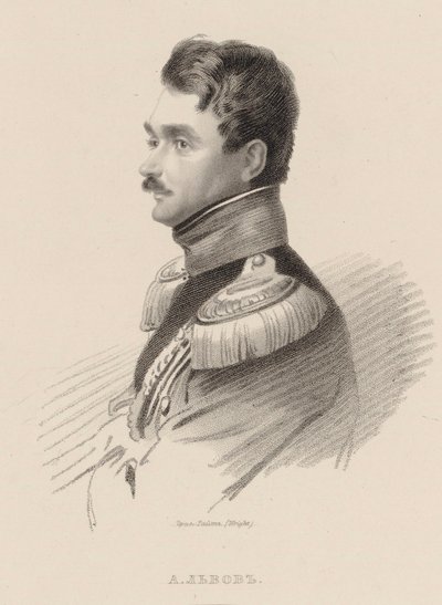 Retrato del compositor Alexei Fyodorovich Lvov 1798-1870 de Thomas Wright