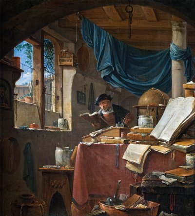 Un erudito en su estudio de Thomas Wyck