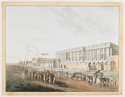 La Nueva Corte y Chandpam Ghaut de las Vistas de Calcuta de Thomas und William Daniell
