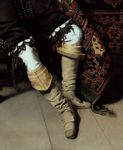 Constantijn Huygens y su secretario (detalle) de Thomas de Keyser