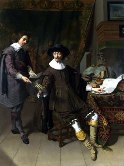 Constantijn Huygens y su secretario de Thomas de Keyser