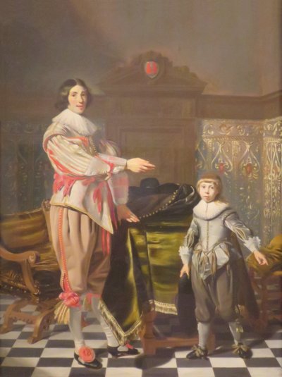 Retrato de un padre y su hijo de Thomas de Keyser