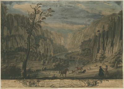 Dovedale - Ocho perspectivas: grabado, nd [?1743] de Thomas of Derby Smith