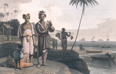 Los Malayos de Java, grabado por los artistas, pub. por Longman, Hurst, Rees y Orme, Londres, 1810 de Thomas und William Daniell