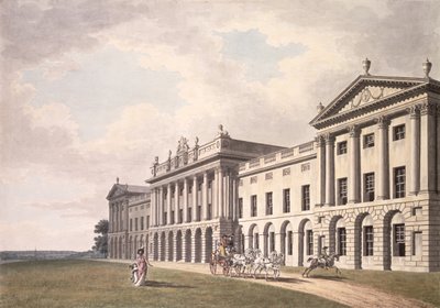Vista de Heveningham Hall en Suffolk, la Residencia de Sir Gerrard Vanneck, siglo XVIII de Thomas van der Wilt
