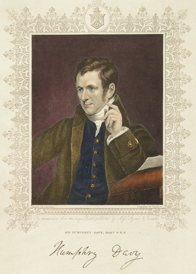 Humphry Davy, químico e inventor británico, 1801 de Thomson
