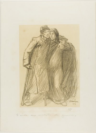 Ayuda a los mutilados de guerra, plato uno de Actualités de Théophile Alexandre Pierre Steinlen