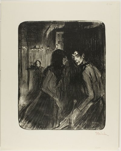Prostitutas discutidoras de Théophile Alexandre Pierre Steinlen