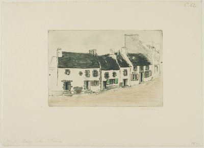 Ciudad mercado bretona, Plestin de Théophile Alexandre Pierre Steinlen