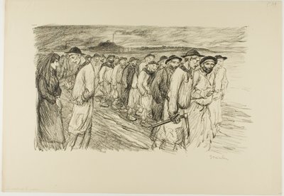 Saliendo de la mina de Théophile Alexandre Pierre Steinlen