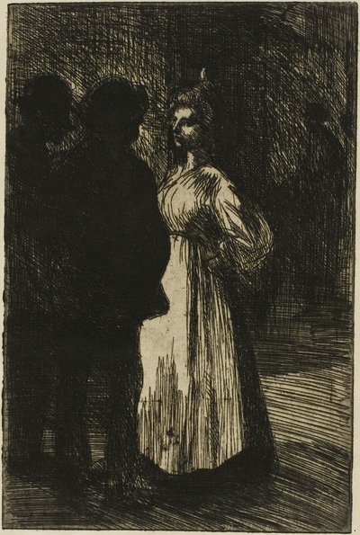 Conversación nocturna de Théophile Alexandre Pierre Steinlen