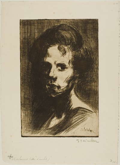 Cabeza de mujer, lámina I de Théophile Alexandre Pierre Steinlen