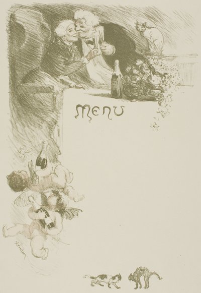 Menú Henriot de Théophile Alexandre Pierre Steinlen