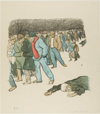Miseria bajo la nieve de Théophile Alexandre Pierre Steinlen