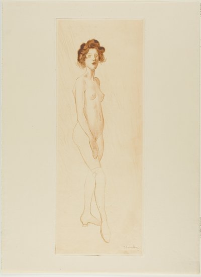 Modelo de pie de Théophile Alexandre Pierre Steinlen